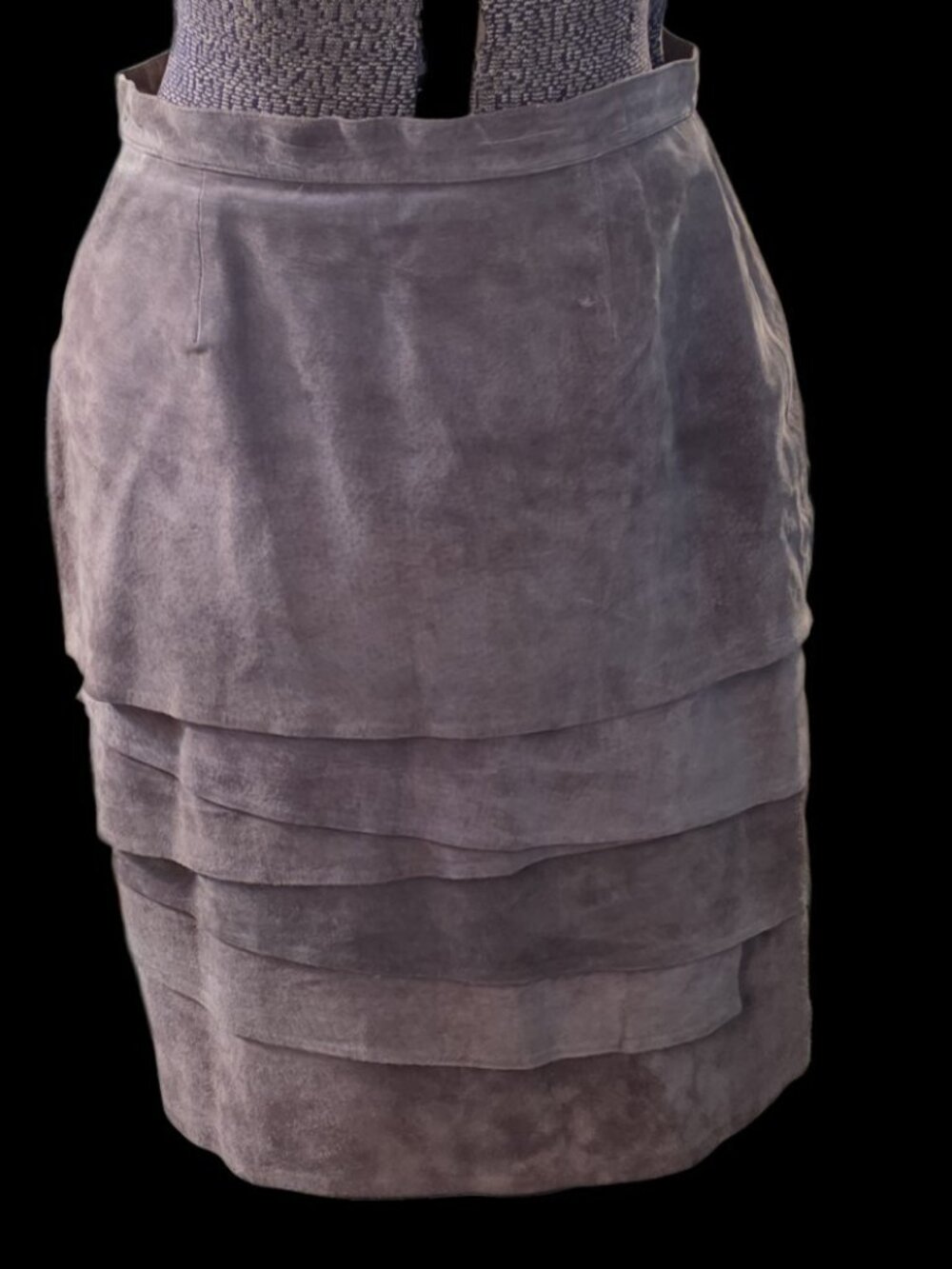 Vintage 1990's Bagatelle Asymmetric Design Suede Skirt